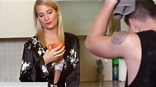 Horny milf sharon white can t resist the urge to masturbate to stepsons gym shirt